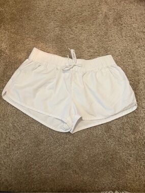 OP Juniors White Athletic Drawstring Shorts